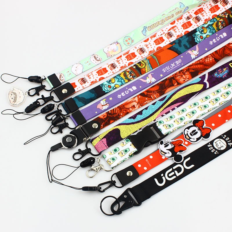 Custom Printed Lanyard For Keys Full Color Design Badge Holder & Staff Cards