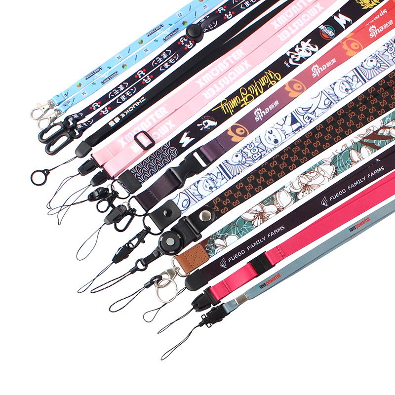 Custom Printed Lanyard For Keys Full Color Design Badge Holder & Staff Cards