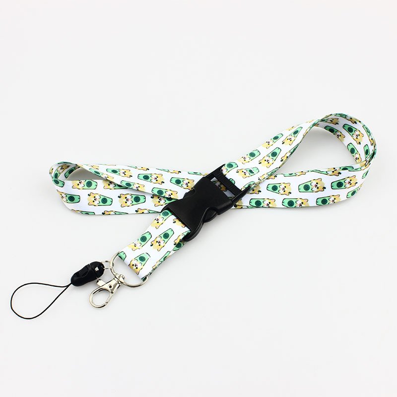 Custom Printed Lanyard For Keys Full Color Design Badge Holder & Staff Cards