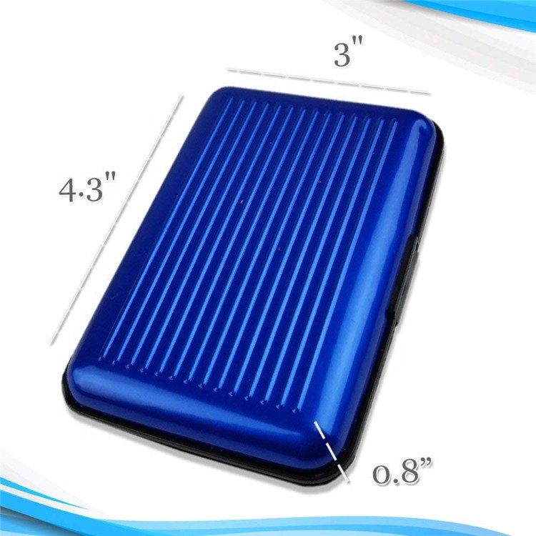 Aluminum RFID Blocking Credit Card Wallet Case Safe Holder Electronic Scan Theft Protector