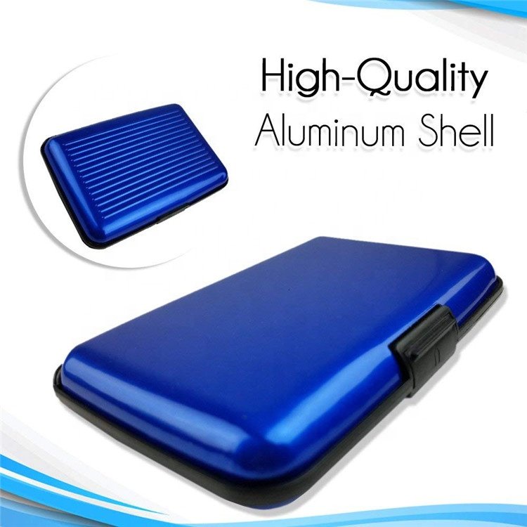 Aluminum RFID Blocking Credit Card Wallet Case Safe Holder Electronic Scan Theft Protector