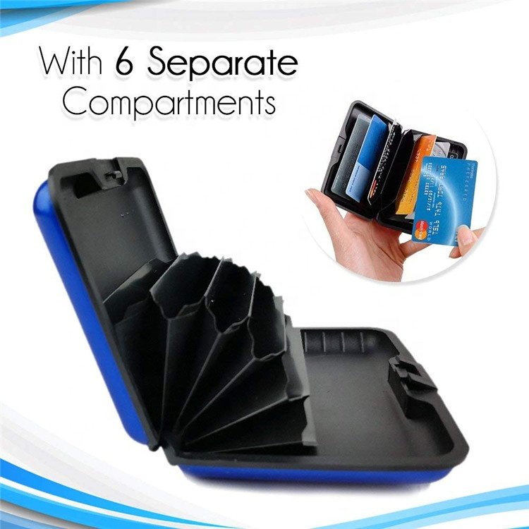 Aluminum RFID Blocking Credit Card Wallet Case Safe Holder Electronic Scan Theft Protector