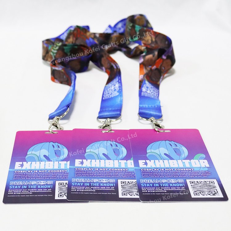 Factory Cheap Custom Printing Logo Retractable Lanyard With ID Card Badge Holder