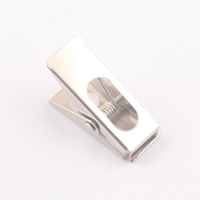 blank metal ID Card holder badge clip for lanyard