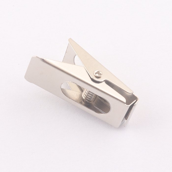 blank metal ID Card holder badge clip for lanyard