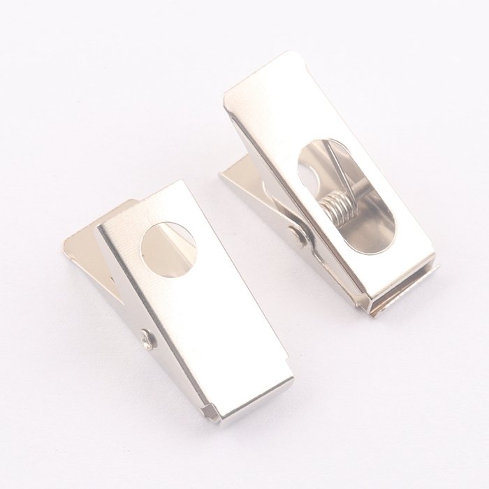 blank metal ID Card holder badge clip for lanyard