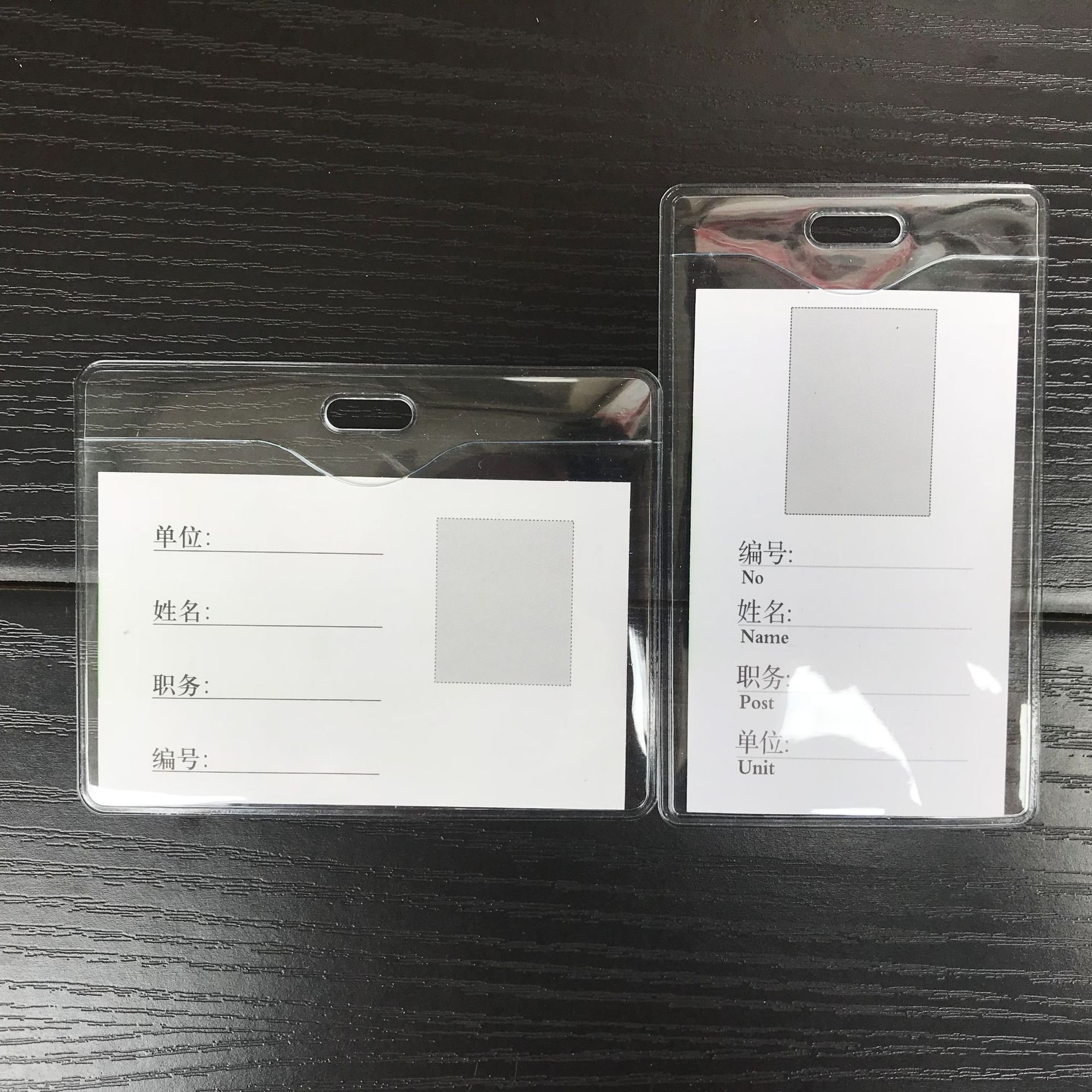 High Transparent Waterproof Exhibition Card Holder PVC Working Badge ID Card Holder