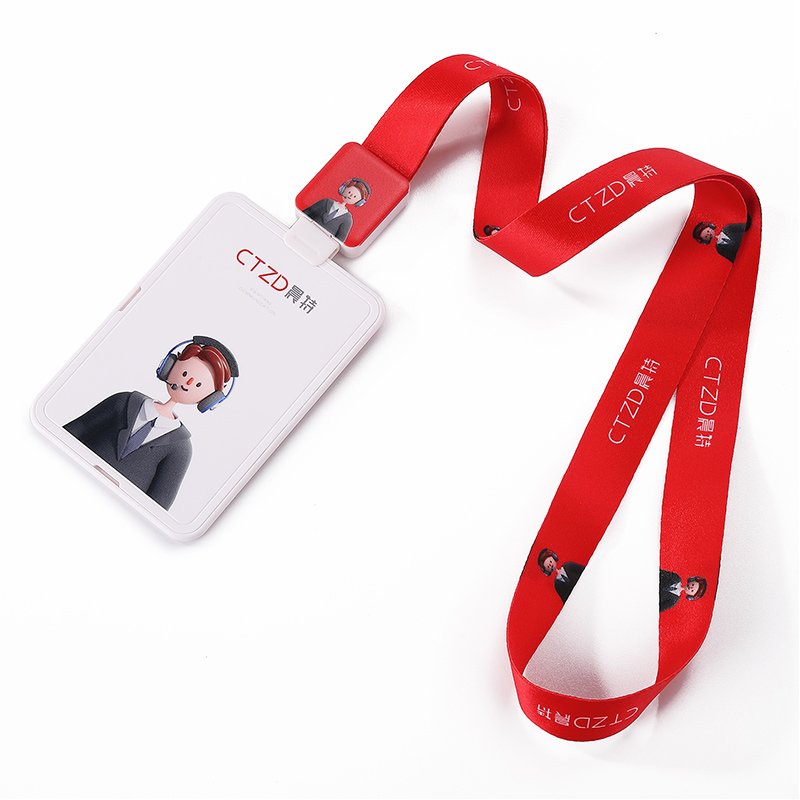 Factory Wholesale Blank Promotional Sublimation Polyester Quality Custom Neck Strap with Badge Holder