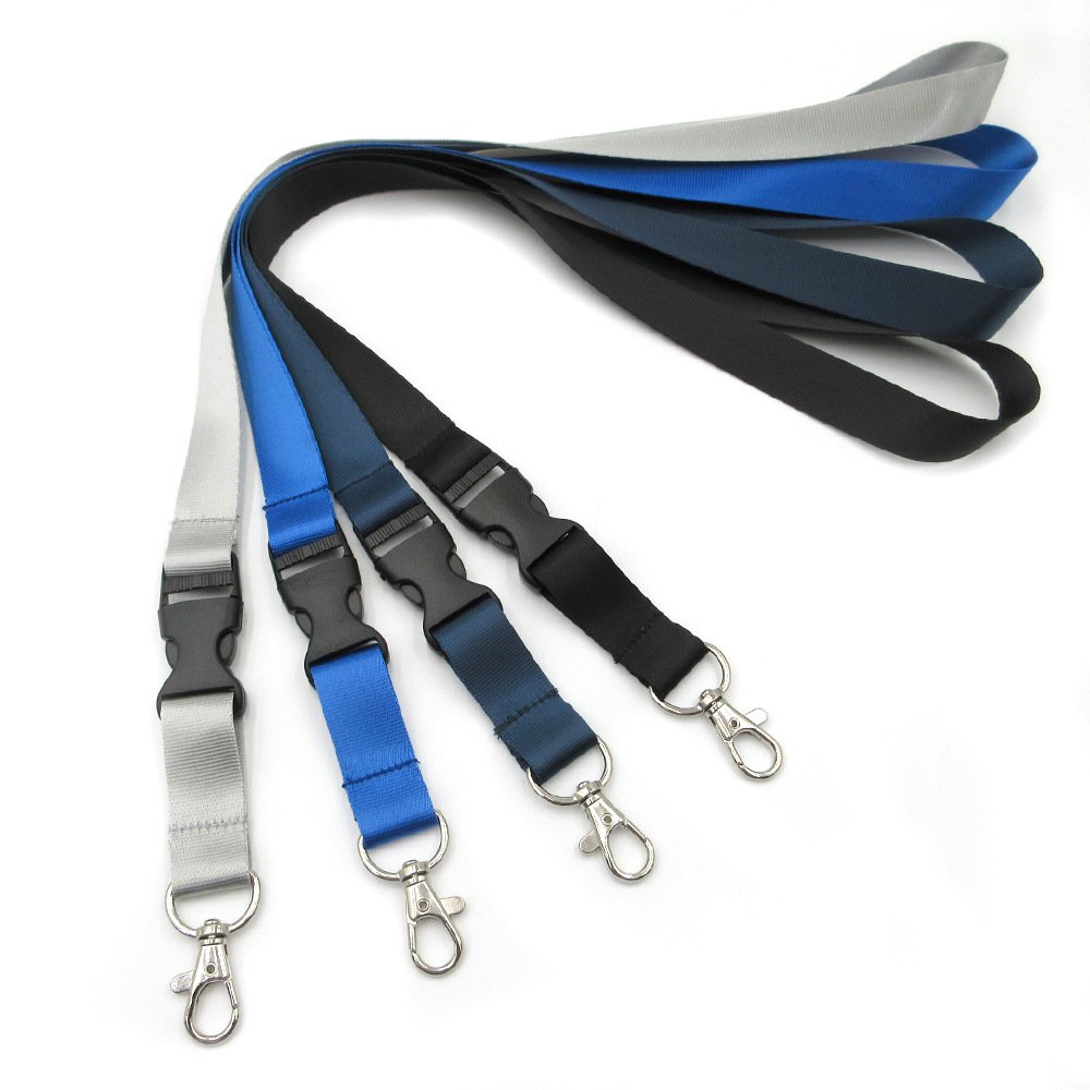 Blank Sublimation Polyester Lanyard ID Card Badge Holder Woven Lanyards Printed Nylon Neck Lanyard With Logo Custom