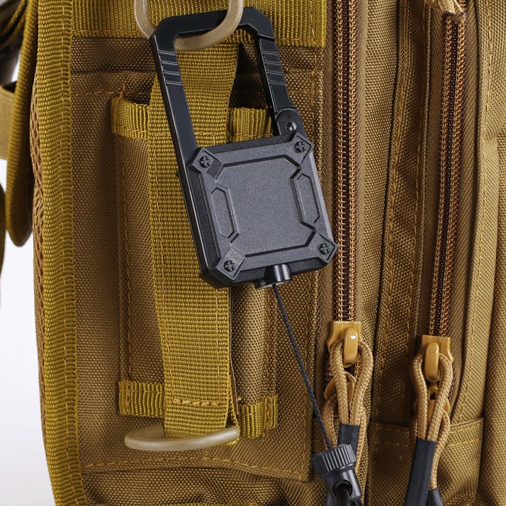 P-071 4CM Outdoors Strong Magnetic Retract Carabiner Retractable Buckle Magnet Badge Reels Holder with Quick Release Key Ring