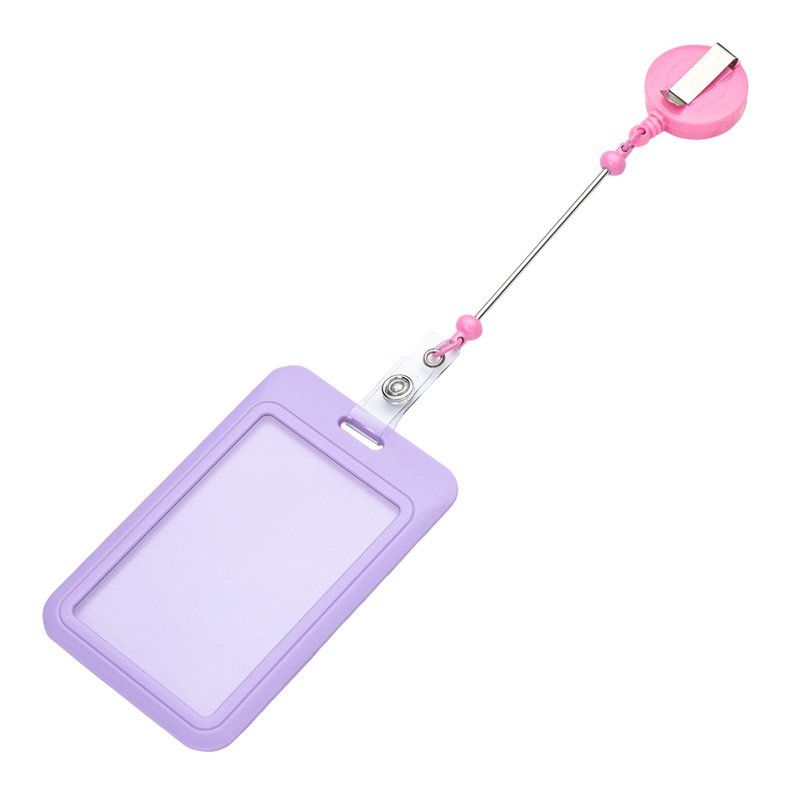 BECOL New Arrival Creative Colorful Nurse ID Card Hold Retractable Badge Clip DIY Beaded Keychain Beads Blank Bar for Gifts