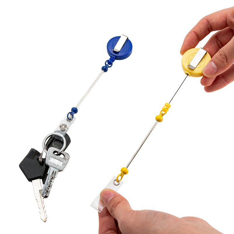 BECOL New Arrival Creative Colorful Nurse ID Card Hold Retractable Badge Clip DIY Beaded Keychain Beads Blank Bar for Gifts