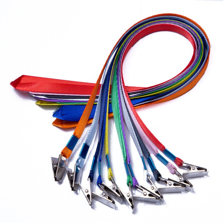 lanyards manufacturer stocked long blank lanyard 1cm wide Lanyard With Metal Clip