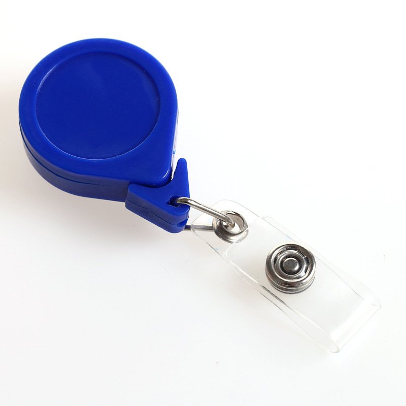 Factory Customized Anti-Twist Retractable ID Reel PVC Name Badge Holder Black Red ABS Plastic Lanyard Metal Accessories Custom