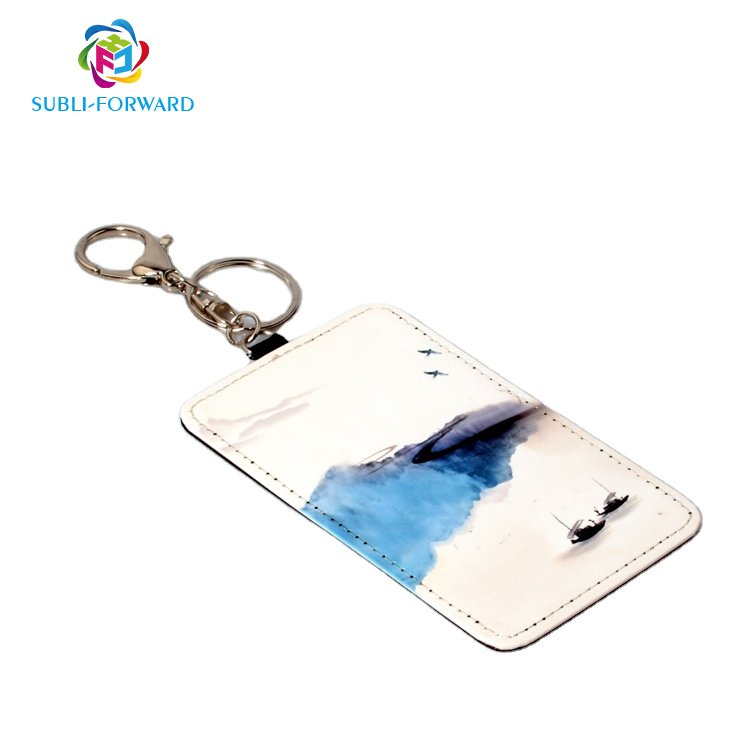 Subli-forward Card Holder Wallet Case Card Pouch for Women and Men ID Badge Holder Sublimation Blank PU Leather Badge Holder