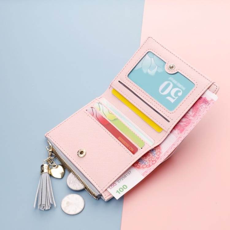 Mini Women Short Card Wallet Leather Business Credit Card Holder Bank Cards Holder Female Slim Minimalist Wallet