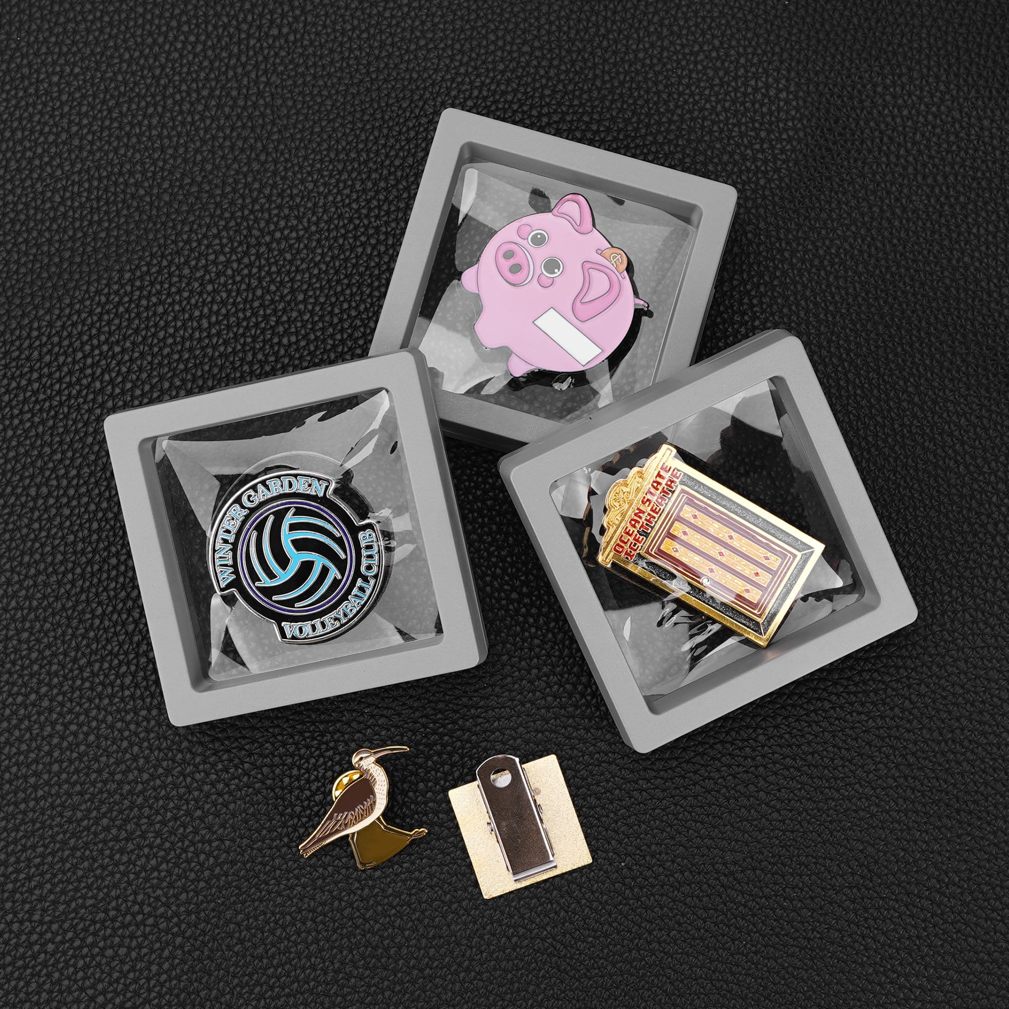 Custom Soft Hard Enamel Pin Round Gold Plated Zinc Alloy Metal Badge Business Men Lapel Pin Brooch with Gifts Boxes