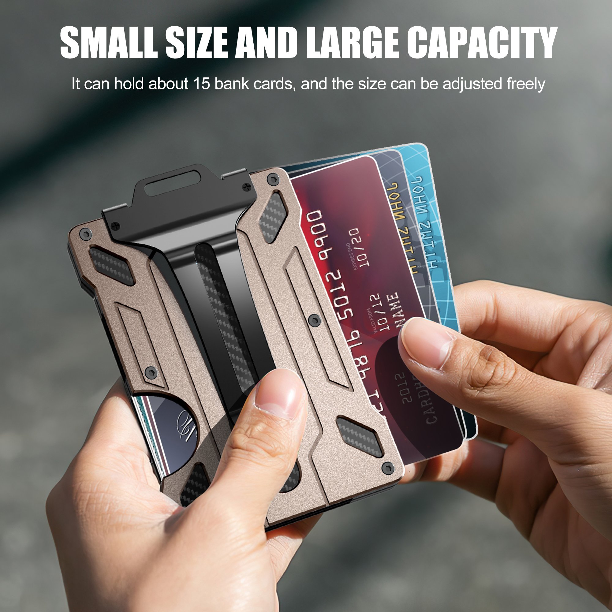 Men's Slim Card Wallet Large Capacity Business Style Transparent ID Card Slot Lanyard Holder Small Size Wallet Money Clip