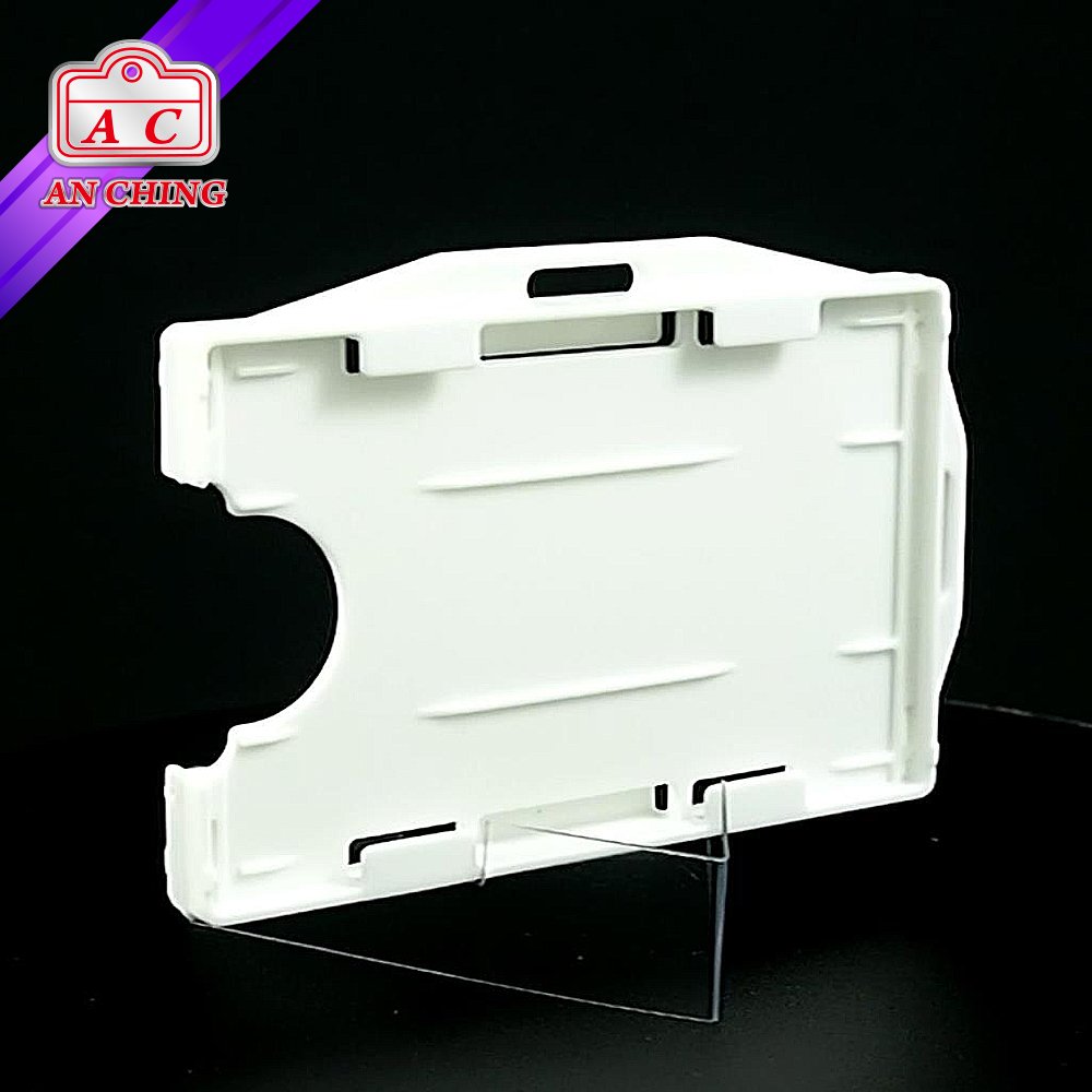 Two Side ID Two Cards Hard Plastic Badge Holder