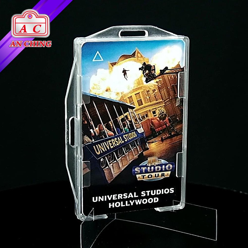 Two Side ID Two Cards Hard Plastic Badge Holder