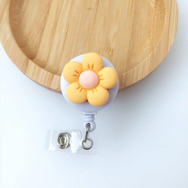 New fashion work permit clip nurse chest badge creative cute flower cartoon employee brand card holder clip