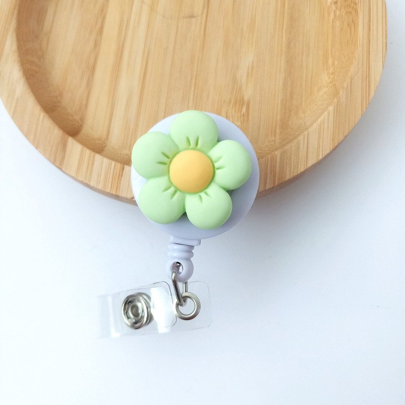 New fashion work permit clip nurse chest badge creative cute flower cartoon employee brand card holder clip