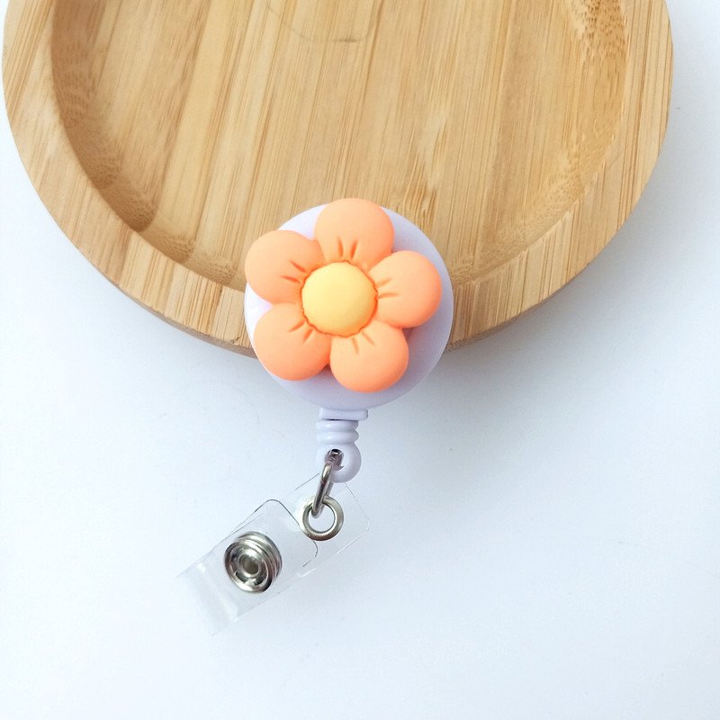 New fashion work permit clip nurse chest badge creative cute flower cartoon employee brand card holder clip