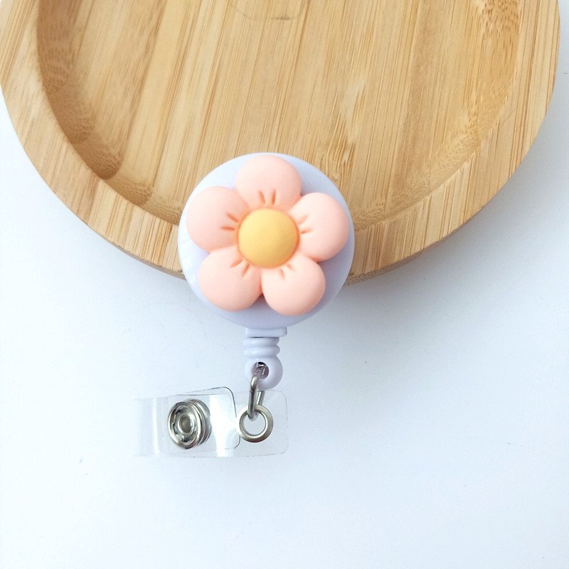 New fashion work permit clip nurse chest badge creative cute flower cartoon employee brand card holder clip