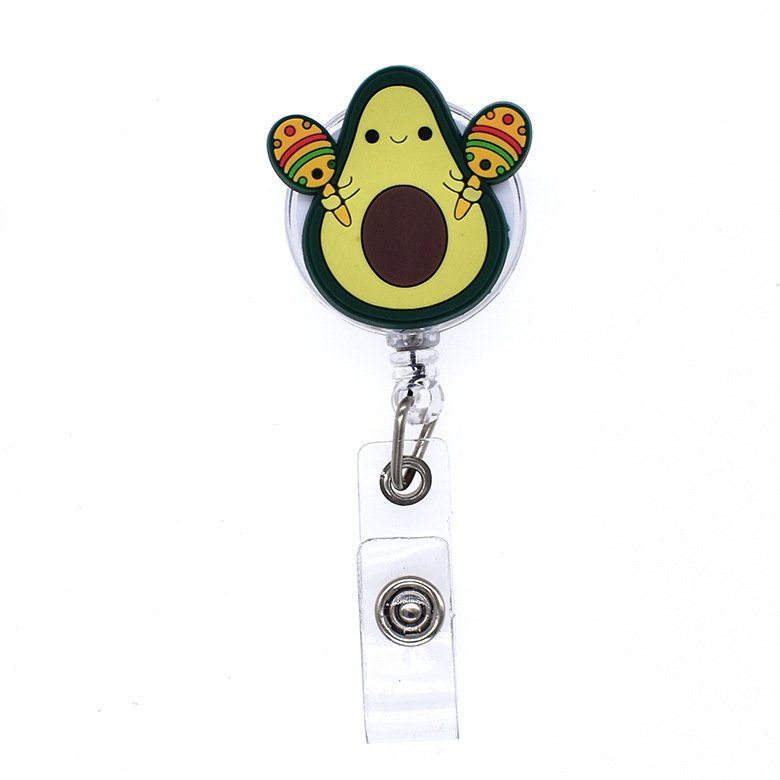 Rubber Animal Retractable Nurse Badge Holder Reels With Belt Clip Id Card Holder Name Badge Reel Acrylic Clips Student Teacher
