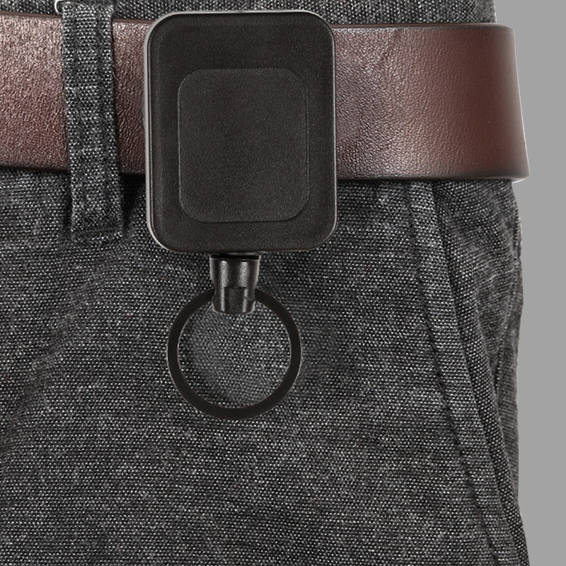 Pullther Square Nylon Rope 90mm Scalable Keychain Badge Holder Scroll Customized Logo Heavy Outdoor Mountaineering Accessories