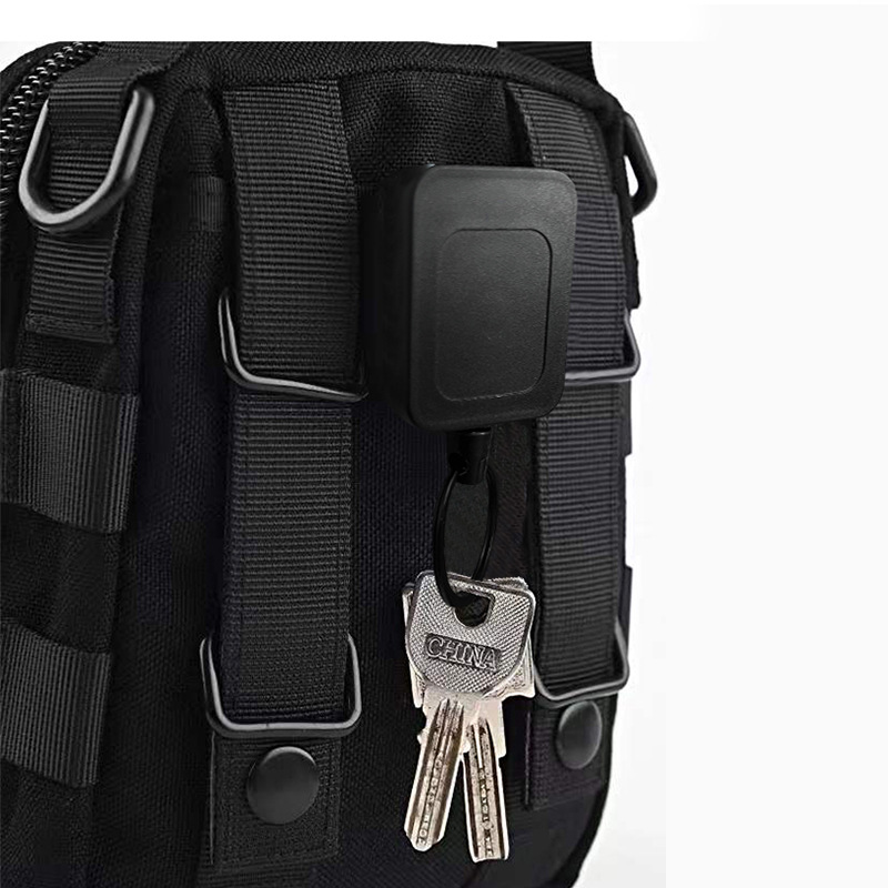 Pullther Square Nylon Rope 90mm Scalable Keychain Badge Holder Scroll Customized Logo Heavy Outdoor Mountaineering Accessories