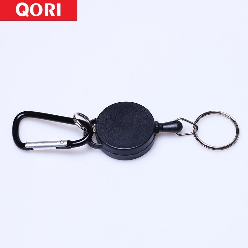 Retractable Reels Card Badge Holder Anti-Lost Clip Buckle with Alloy Hook Key Chain