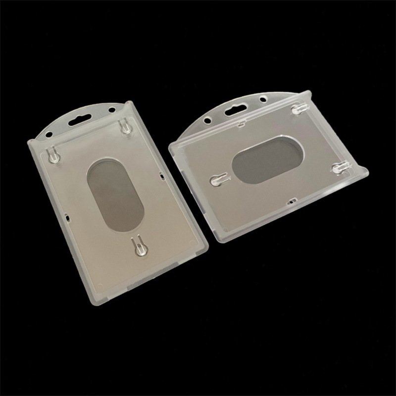 Hard Plastic ABS Enclosed Transparent ID Card and Business Name Badge Holder Portrait Enclosed Visiting Card Cover