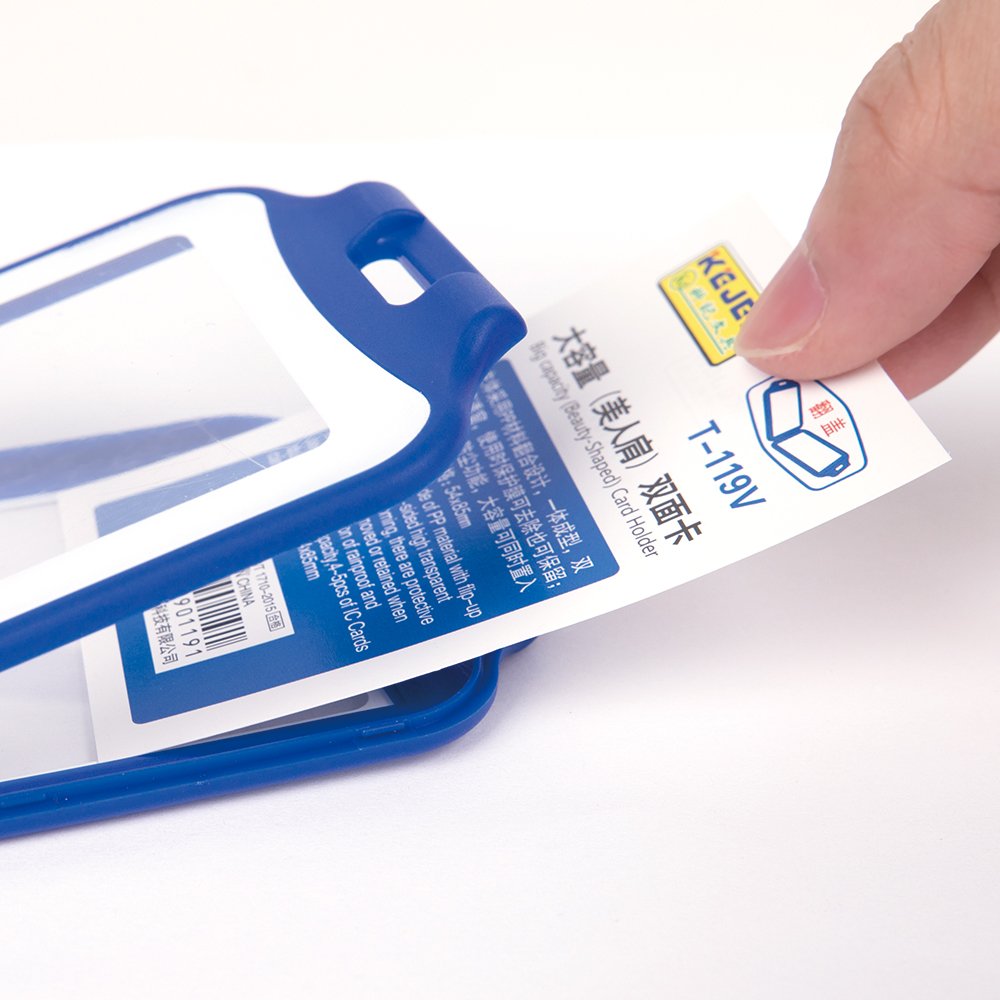 Hard Plastic Vertical ID Badge Holder Big Capacity ID Card Holder Slide Open Badge Case Protector for Lanyard