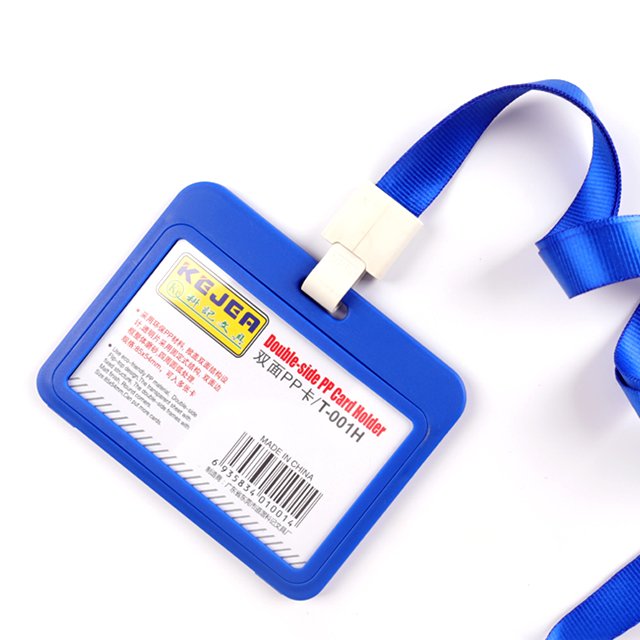Factory Supply Landscape Clear Badge Holders Sets Double Side Id Protector Name Tag Card Hold For Students