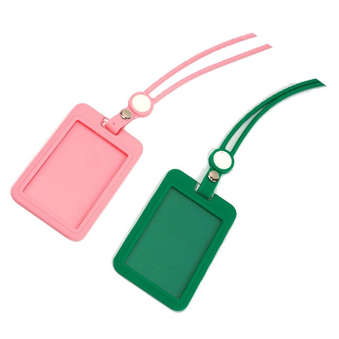 Wholesale Custom Environmentally Friendly Silicone ID Card Badge Holder with Lanyards