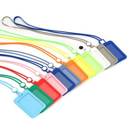 Wholesale Custom Environmentally Friendly Silicone ID Card Badge Holder with Lanyards