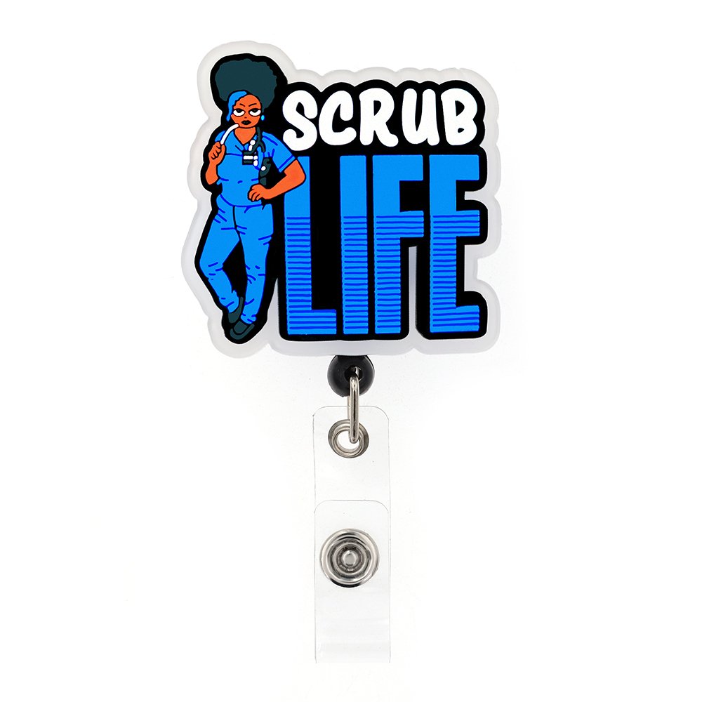ABO Customized Wholesale Nurse RN Badge reel Scrub Life CNA Badge Reel Nurse Accessories Badge Holder