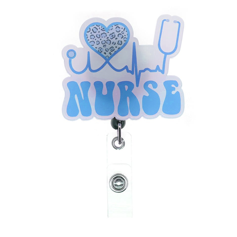 ABO Customized Wholesale Nurse RN Badge reel Scrub Life CNA Badge Reel Nurse Accessories Badge Holder