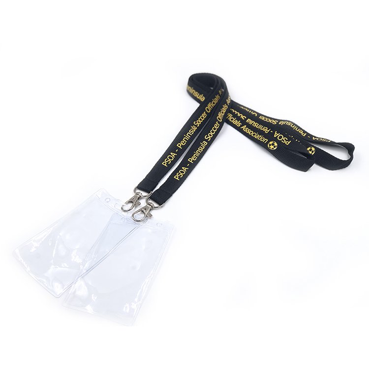 20mm Width Lanyard Safety Buckle PVc Id Card Lanyard Clear Badge Holder With Lanyard