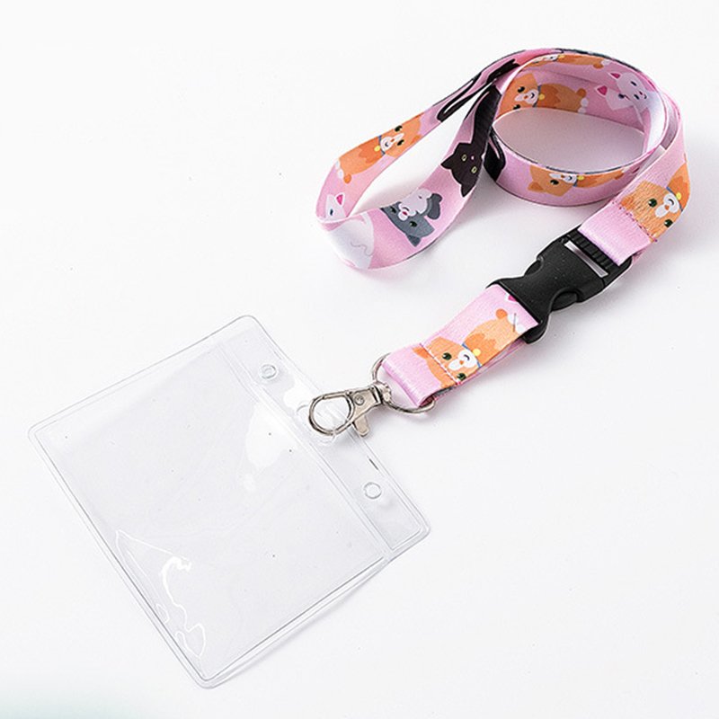Custom Fashion Cute Office Name Card Holder Neck Straps Lanyard With ID Badge Holder