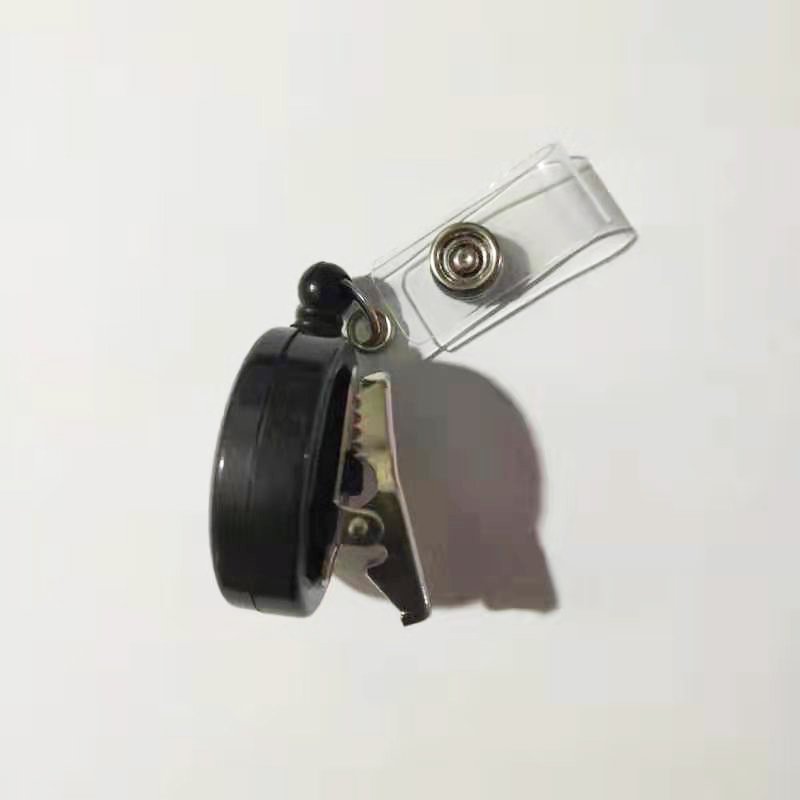 Wholesale Round Shape Yoyo Key Holder Sublimation Retractable Plastic Badge Reel With Metal Alligator Clip