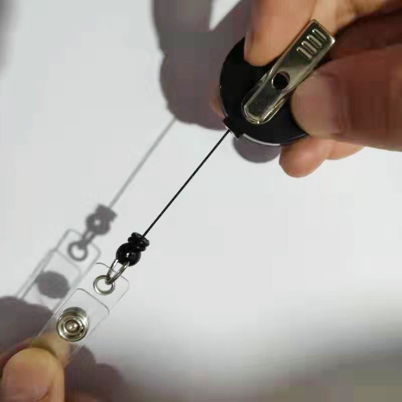 Wholesale Round Shape Yoyo Key Holder Sublimation Retractable Plastic Badge Reel With Metal Alligator Clip