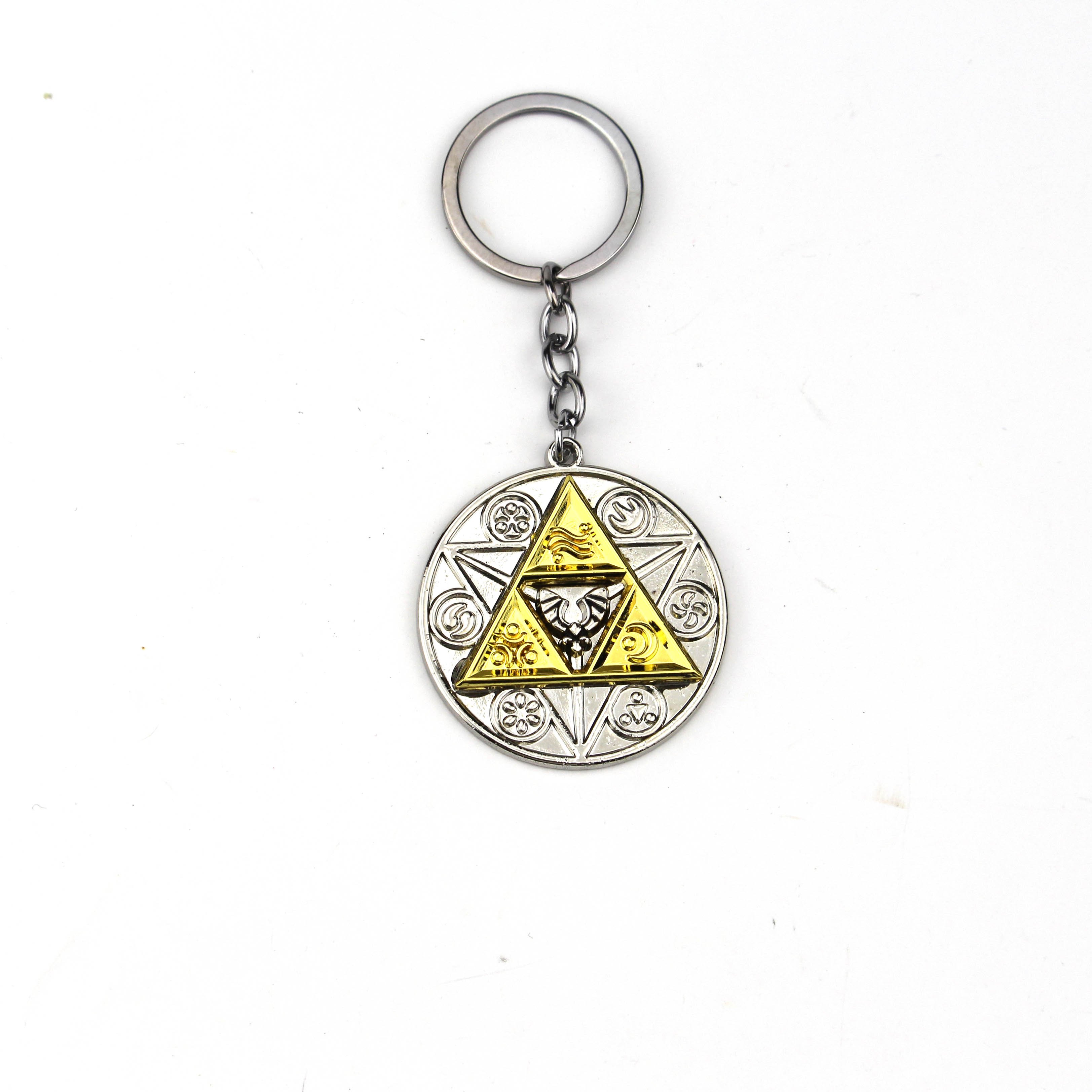 Trend Game Zelda Keychain Cosplay Props Vintage Round Metal Badge Pendant Keyring Car Backpack Key Holder Accessories Gifts