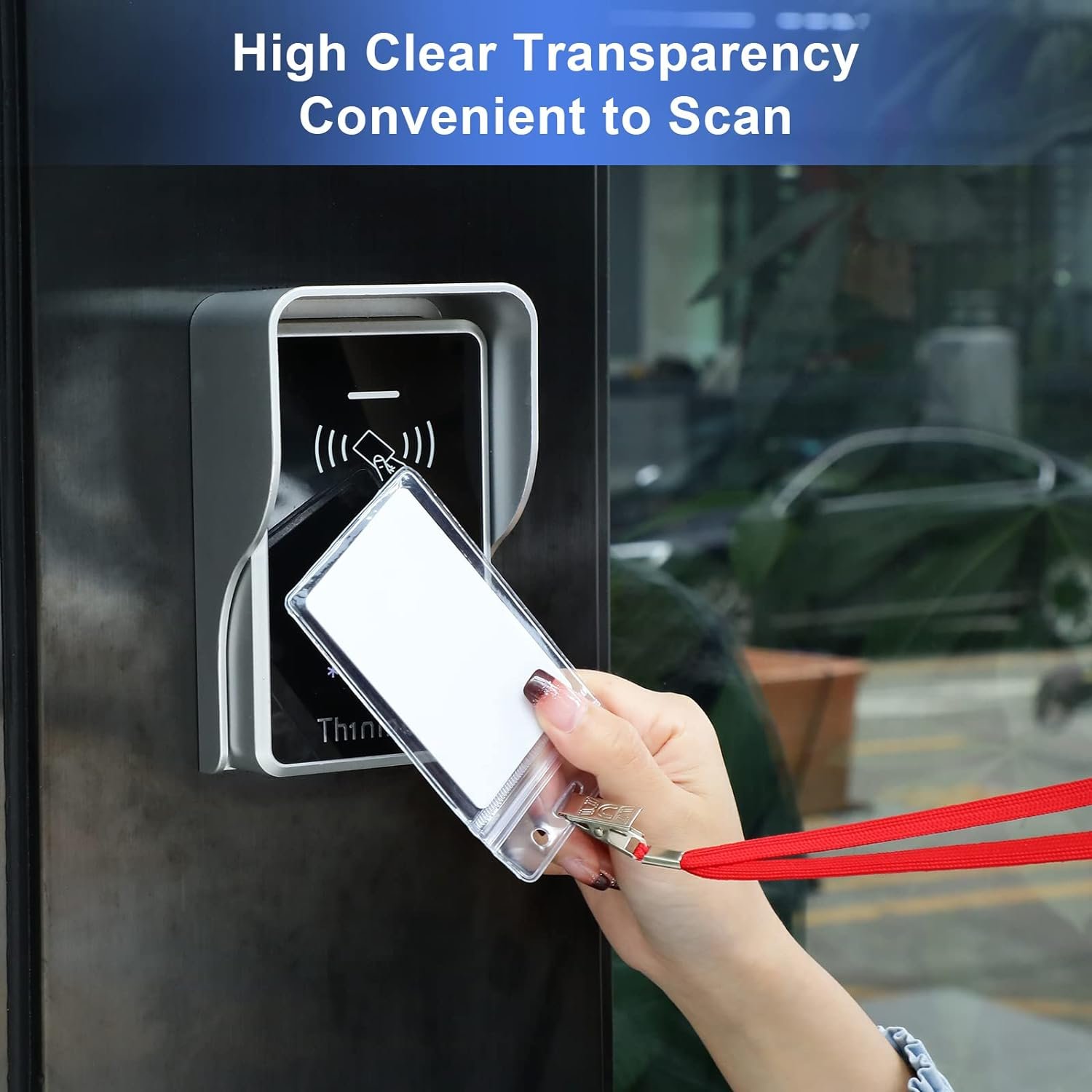 Wholesale Vinyl Transparent Plastic Card Holder, Stock Cheap clear Soft PVC Id Badge Holder
