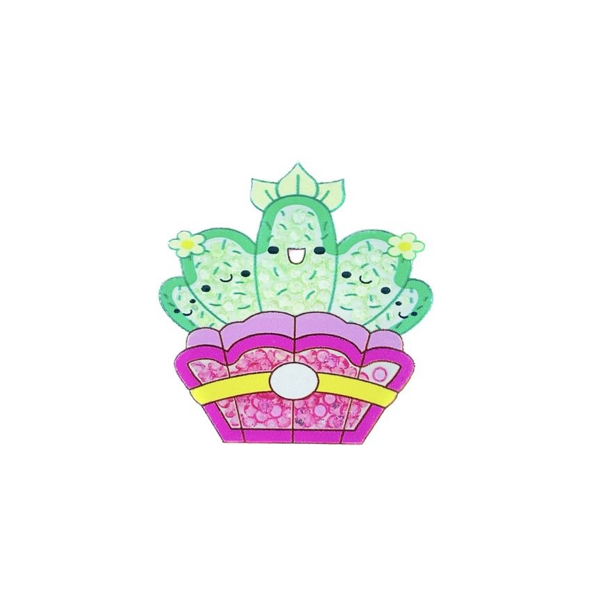 Custom Cute Cactus Plant Shaker Badge holder Office Accessories Nursing Gift Daily Decoration Badge Reel