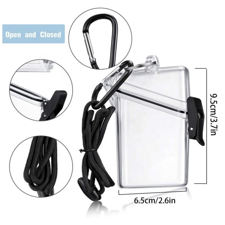 Yifan Factory Witz See It Safe Small Clear Waterproof ID Badge Holder Sport Case