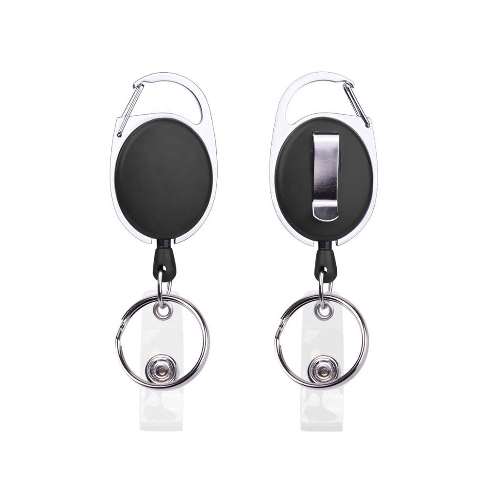 Retractable Carabiner Badge Holder Reel Clip