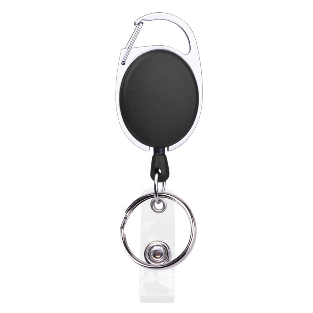 Retractable Carabiner Badge Holder Reel Clip