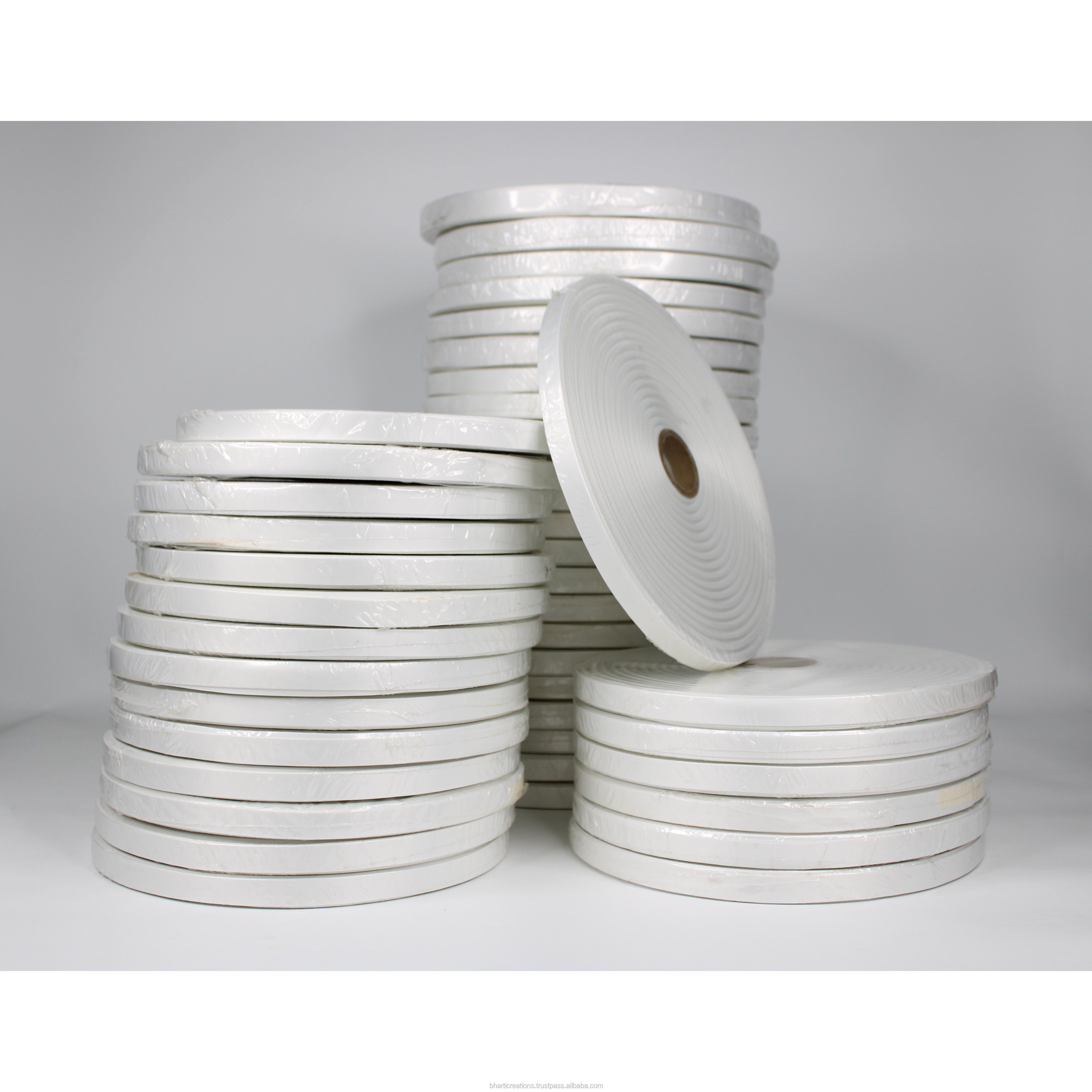 15mm/20mm White Polyester Blank Lanyard Raw Material Roll with Plastic and Metal Components for Badges & Cards
